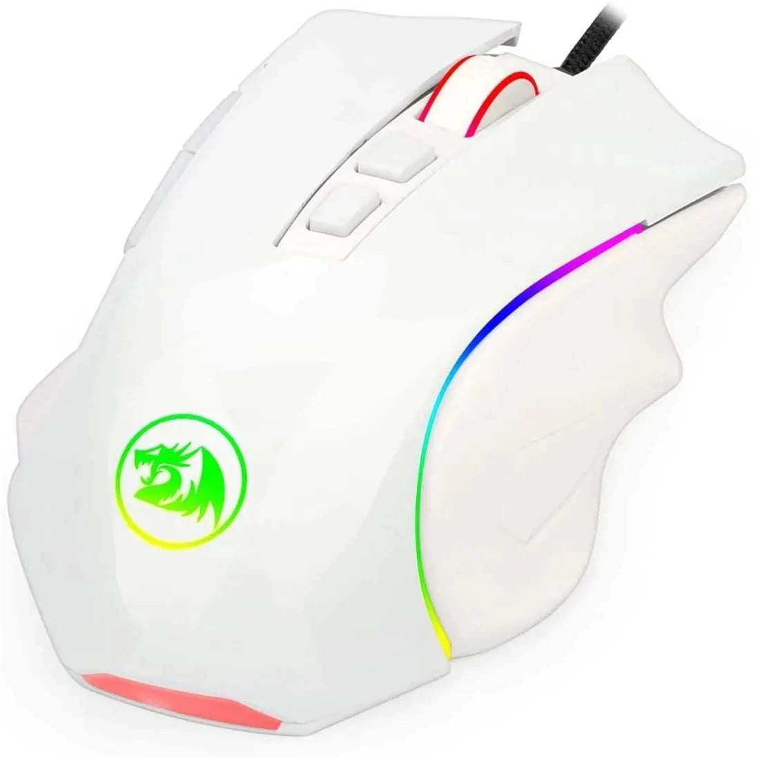 Redragon M607W Griffin White Wired USB Gaming Mouse with 7 Programmable Buttons / 7200 DPI / RGB Lighting for Windows/Mac PC Redragon M607W Griffin White Wired USB Gaming Mouse with 7 Programmable Buttons / 7200 DPI / RGB Lighting for Windows/Mac PC